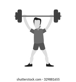 Exercise, dumbbells, heavy, weightlifter, sports icon vector image. Can also be used for fitness, recreation. Suitable for web apps, mobile apps and print media.
