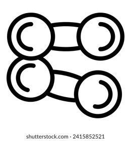 Exercise dumbbells icon outline vector. Balance health. Care medical insurance