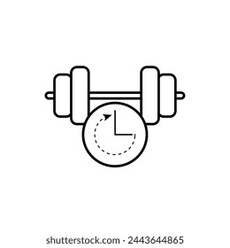 Exercise Duration Icon. Endurance, Workout Time. Applied as a Trendy Symbol for Design Elements, Presentations, and Web Apps. 