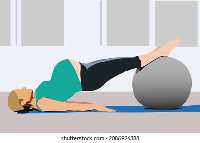 exercise during pregnancy at home. Movement to maintain the fitness and health care of pregnant women