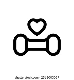 Exercise. Editable stroke vector icon.