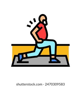 exercise elderly leisure color icon vector. exercise elderly leisure sign. isolated symbol illustration