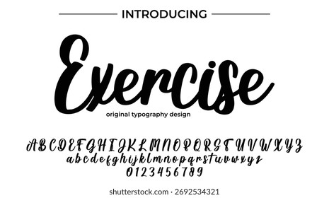 Exercise - Elegant Script Font for Smooth Handwritten Design and Creative Typography