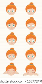 Exercise Eye Muscles. Cartoon vector.