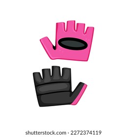 caricatura de guantes de fitness. signo de los guantes de fitness. ilustración vectorial de símbolo aislado