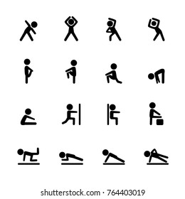 exercise fitness icon set, vector eps10.