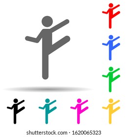 Exercise, flexible multi color style icon. Simple glyph, flat vector of yoga icons 