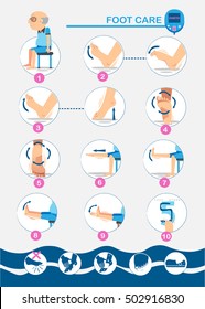 Exercise foot Vector illustrations