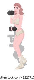 Exercise Girl Vector Illustration