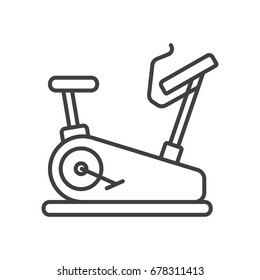 Exercise Gym And Fitness Equipment Line Icon. Indoor Cycle Spin Bike. Spinner Edge.