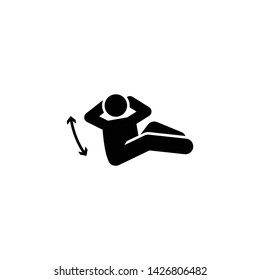 Exercise gym man workout with arrow pictogram