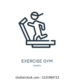 exercise gym thin line icon. exercise, health linear icons from sports concept isolated outline sign. Vector illustration symbol element for web design and apps.