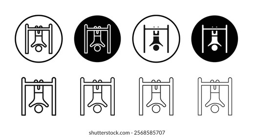 exercise hang bar icon Simple thin outline
