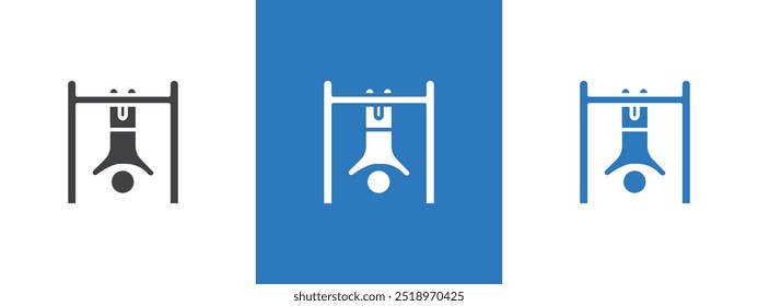 exercise hang bar icon thin line illustration