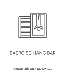 Exercise Hang Bar linear icon. Exercise Hang Bar concept stroke symbol design. Thin graphic elements vector illustration, outline pattern on a white background, eps 10.