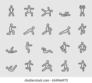 Exercise for Health line icon
