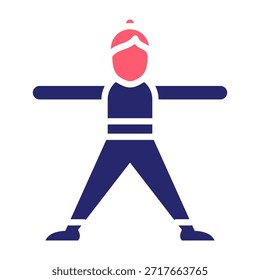 Icono de ejercicio Color Relleno Estilo Ilustración vectorial