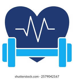 Exercise Icon - Dual Tone Style - Brain Theme