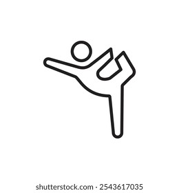 Icono de ejercicio Ilustración de línea plana