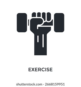 Exercise Icon Glyph Style. Vector Illustration For Graphic Design