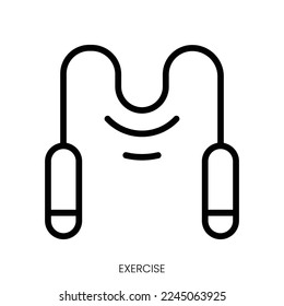 exercise icon. Line Art Style Design Isolated On White Background