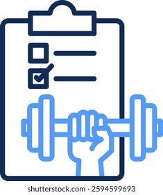 Exercise Icon Line Color Vector Illustration