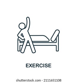 Exercise icon. Line element from home rest collection. Linear Exercise icon sign for web design, infographics and more.