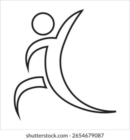 ícone de exercício no estilo de linha