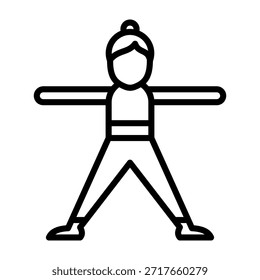Ilustración vectorial de estilo de línea de icono de ejercicio