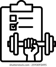Exercise Icon Line Vector Illustration