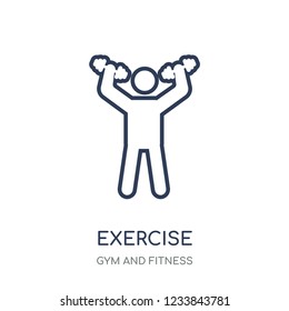 Exercise icon. Exercise linear symbol design from Gym and Fitness collection. Simple outline element vector illustration on white background