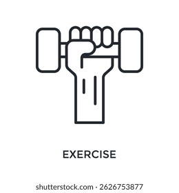 Exercise Icon Outline Style. Vector Illustration For Graphic Design