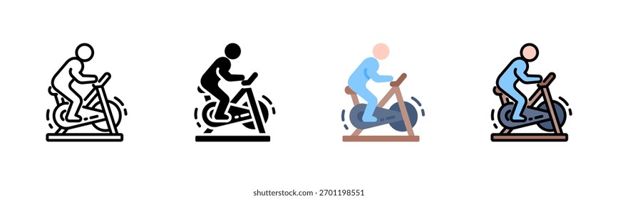 Pacote De Ícones De Exercícios Em Vários Estilos