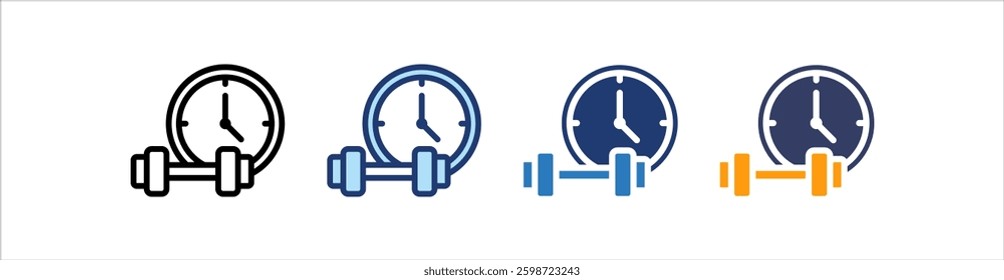 Exercise Icon Set Multiple Style Collection