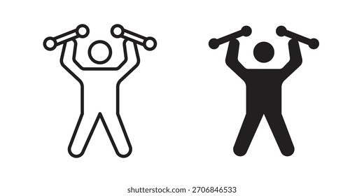 Icono de ejercicio para el logotipo, Web, diseños de App.
