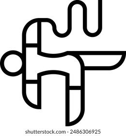 exercise icon. Thin linear style design isolated on white background