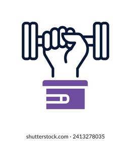 exercise icon. vector dual tone icon for your website, mobile, presentation, and logo design.