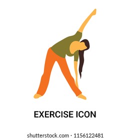 Exercise icon vector isolated on white background, Exercise transparent sign , standing people, person or human illustration