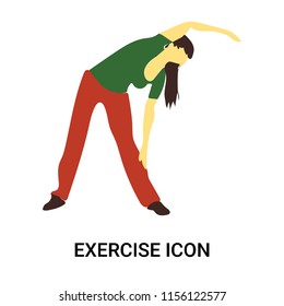 Exercise icon vector isolated on white background, Exercise transparent sign , standing people, person or human illustration