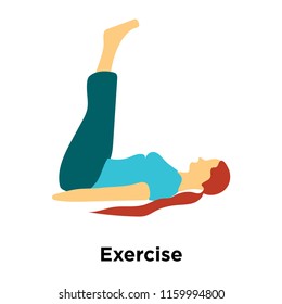 Exercise icon vector isolated on white background, Exercise transparent sign , standing human or people cartoon character illustration