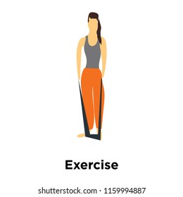 Exercise icon vector isolated on white background, Exercise transparent sign , standing human or people cartoon character illustration