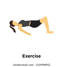 Exercise icon vector isolated on white background, Exercise transparent sign , standing human or people cartoon character illustration