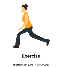 Exercise icon vector isolated on white background, Exercise transparent sign , standing human or people cartoon character illustration