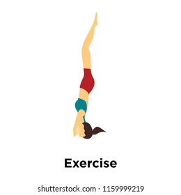 Exercise icon vector isolated on white background, Exercise transparent sign , standing human or people cartoon character illustration