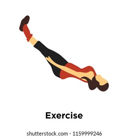 Exercise icon vector isolated on white background, Exercise transparent sign , standing human or people cartoon character illustration