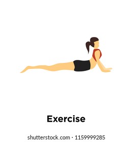 Exercise icon vector isolated on white background, Exercise transparent sign , standing human or people cartoon character illustration