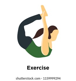 Exercise icon vector isolated on white background, Exercise transparent sign , standing human or people cartoon character illustration