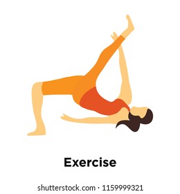 Exercise icon vector isolated on white background, Exercise transparent sign , standing human or people cartoon character illustration