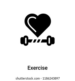 Exercise icon vector isolated on white background, logo concept of Exercise sign on transparent background, filled black symbol