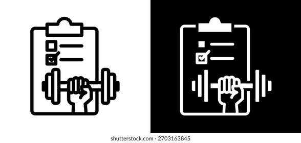 Ejercicio Icon Ilustración vectorial whiteblack